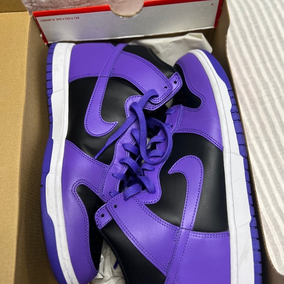 NIKE: Purple/Black High-Top Dunks - Size 11.5 - Picture 9 of 9